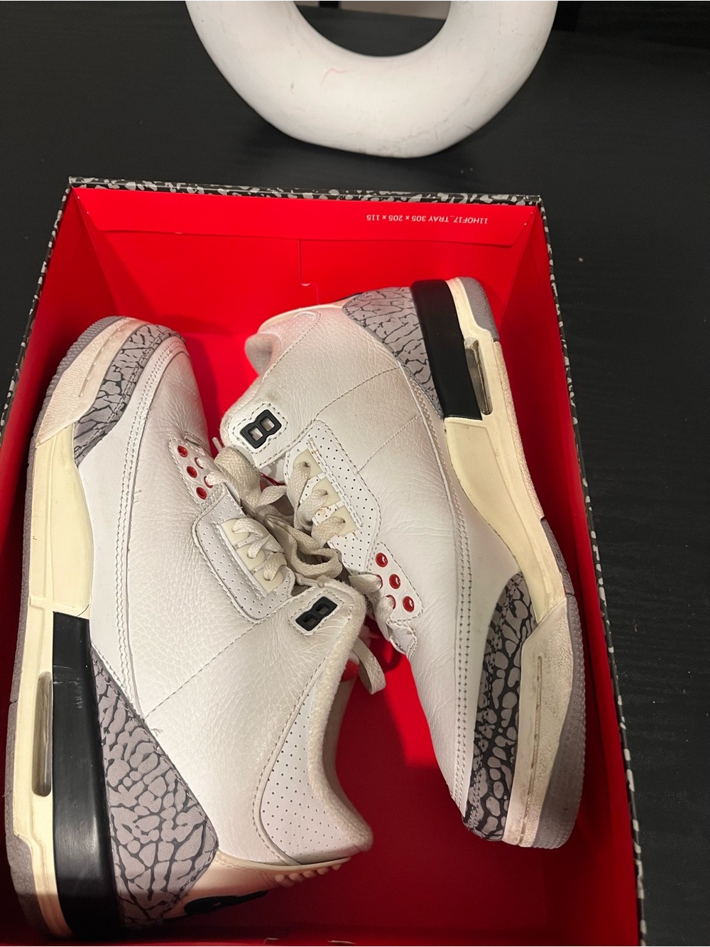 Air Jordan 3 Retro Cement Grey GS Size 7Y